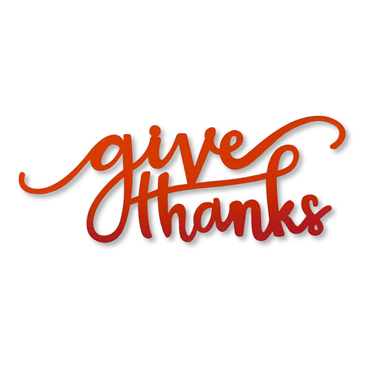 "Give Thanks" Schriftzug Magnet
