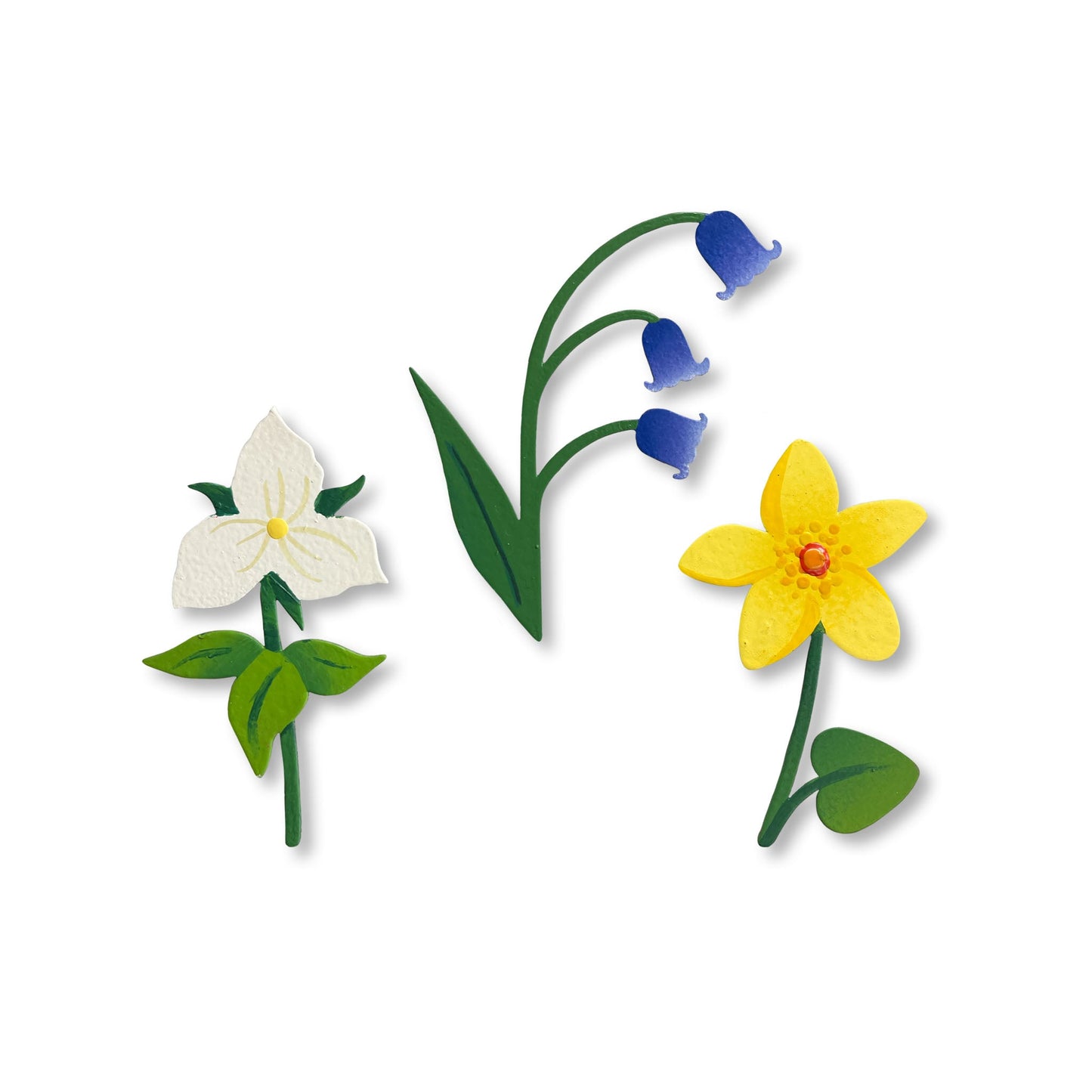 Wildblumen-Magnete, 3 Stück