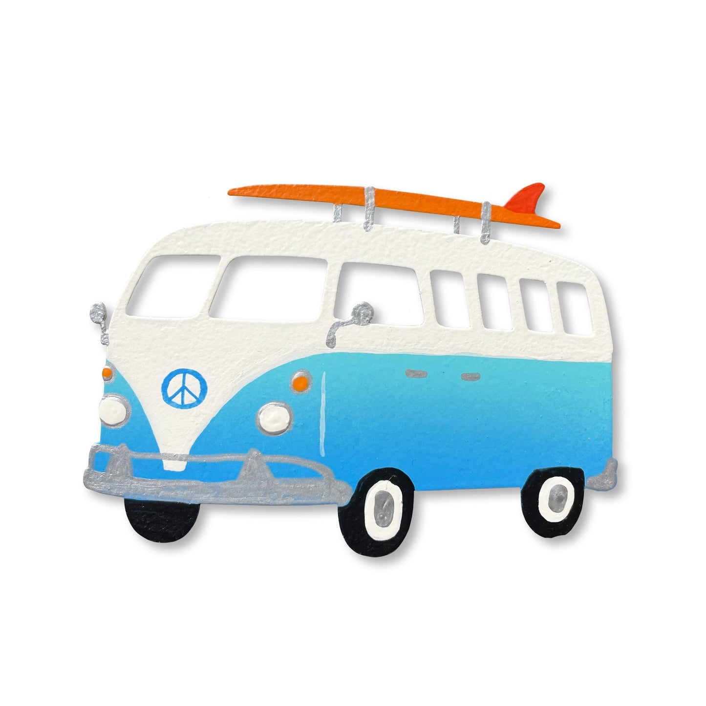 Retro-Bus mit Surfboard-Magnet