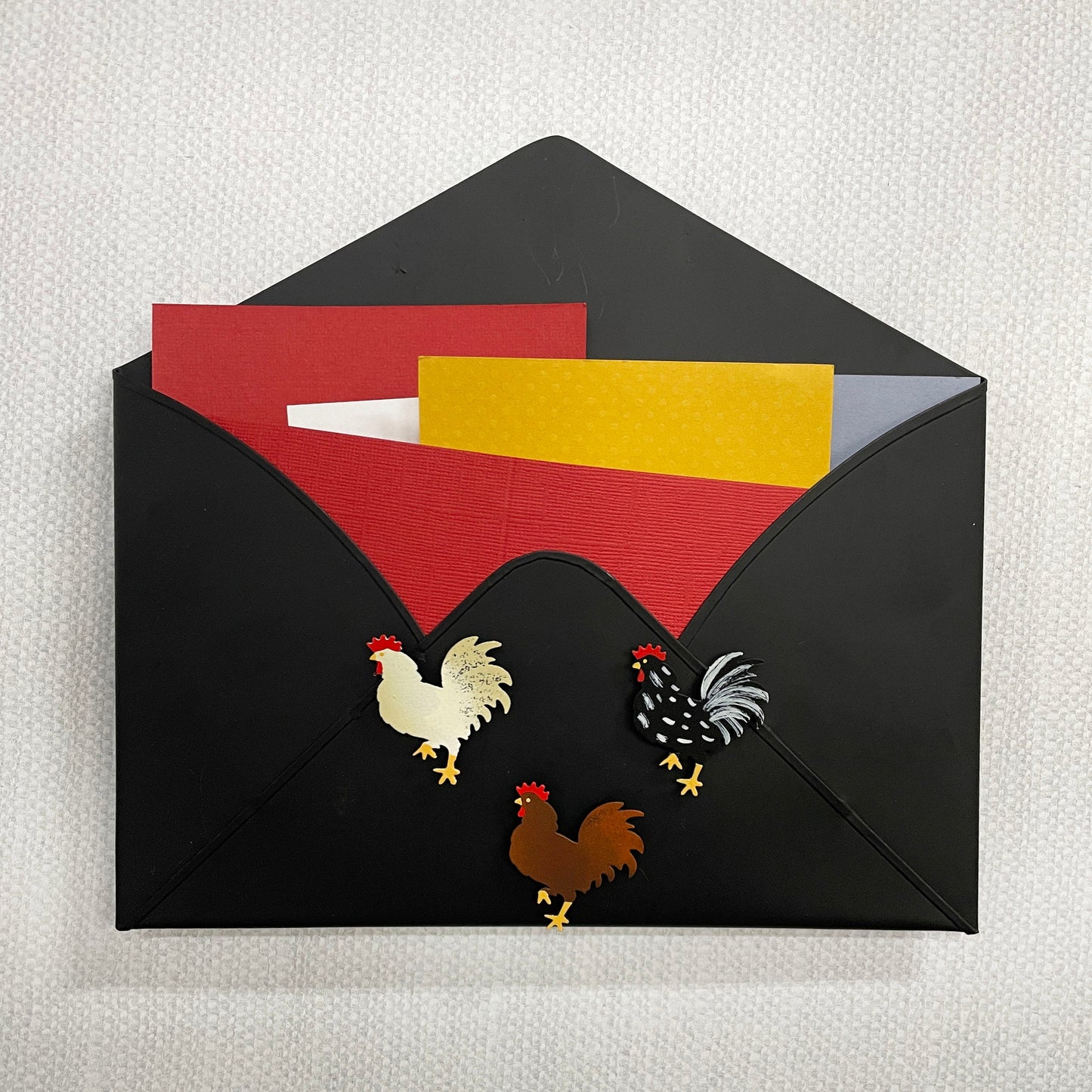 "Bunte Hühner-Bande", 3 separate Magnete