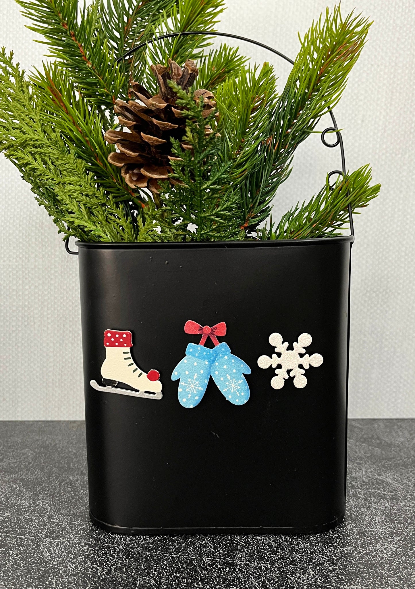 Schneeflocken-Magnet mit Glitter