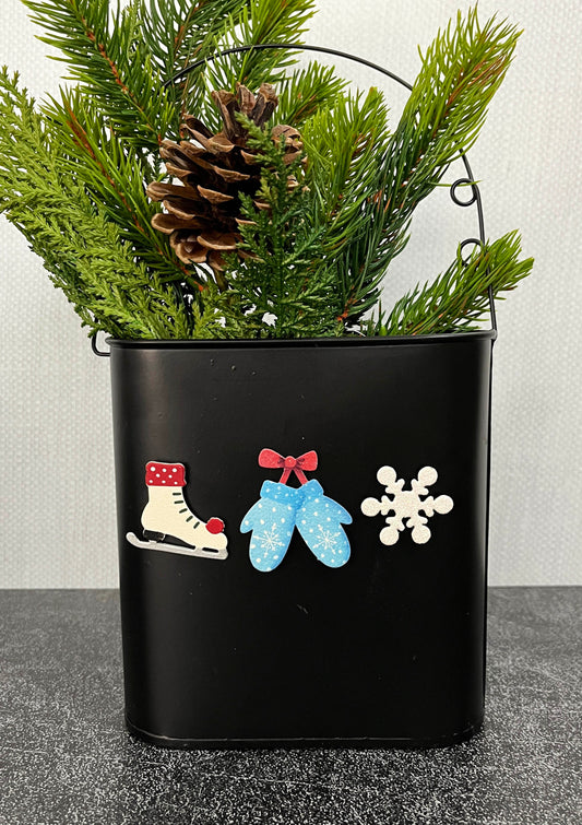 Schneeflocken-Magnet mit Glitter