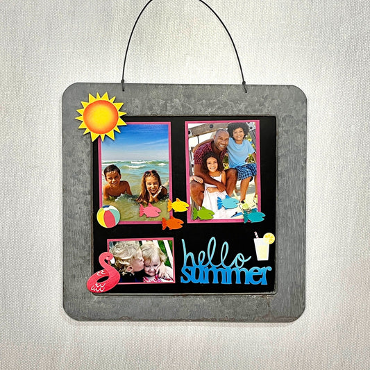 "Hello Summer"-Magnet, blau