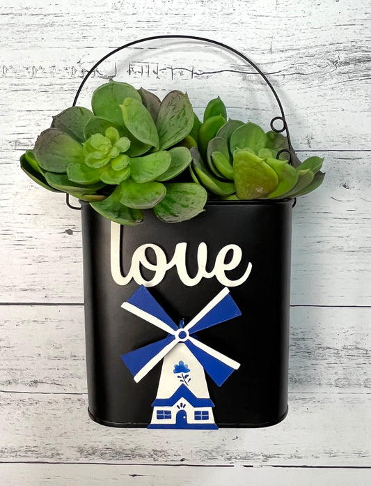 Windmühlenmagnet im „Delfter-Stil“ - nicht nur für Liebhaber der Niederlande