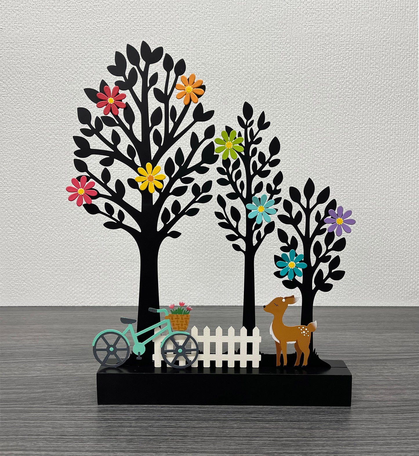 Frühlingsbote: Fahrrad mit Tulpen, Magnet