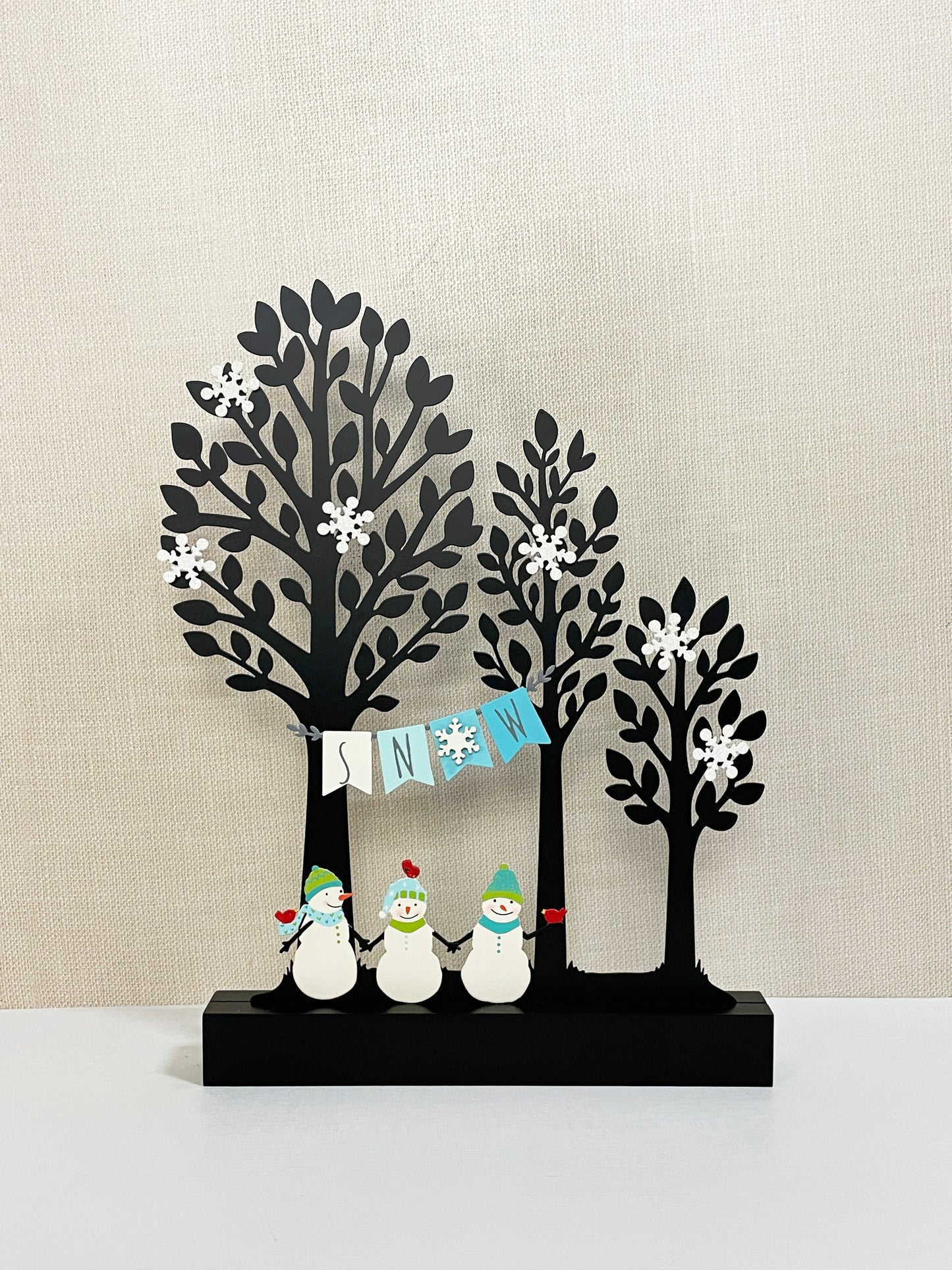 Schneeflocken-Magnet mit Glitter