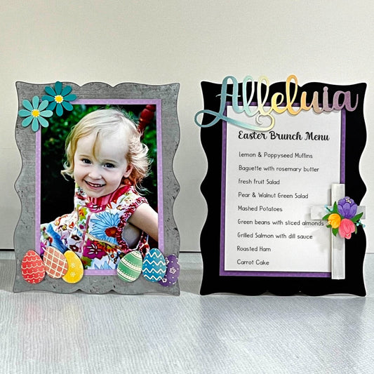 Staffelei zum dekorieren, schwarz mit Ornamenten