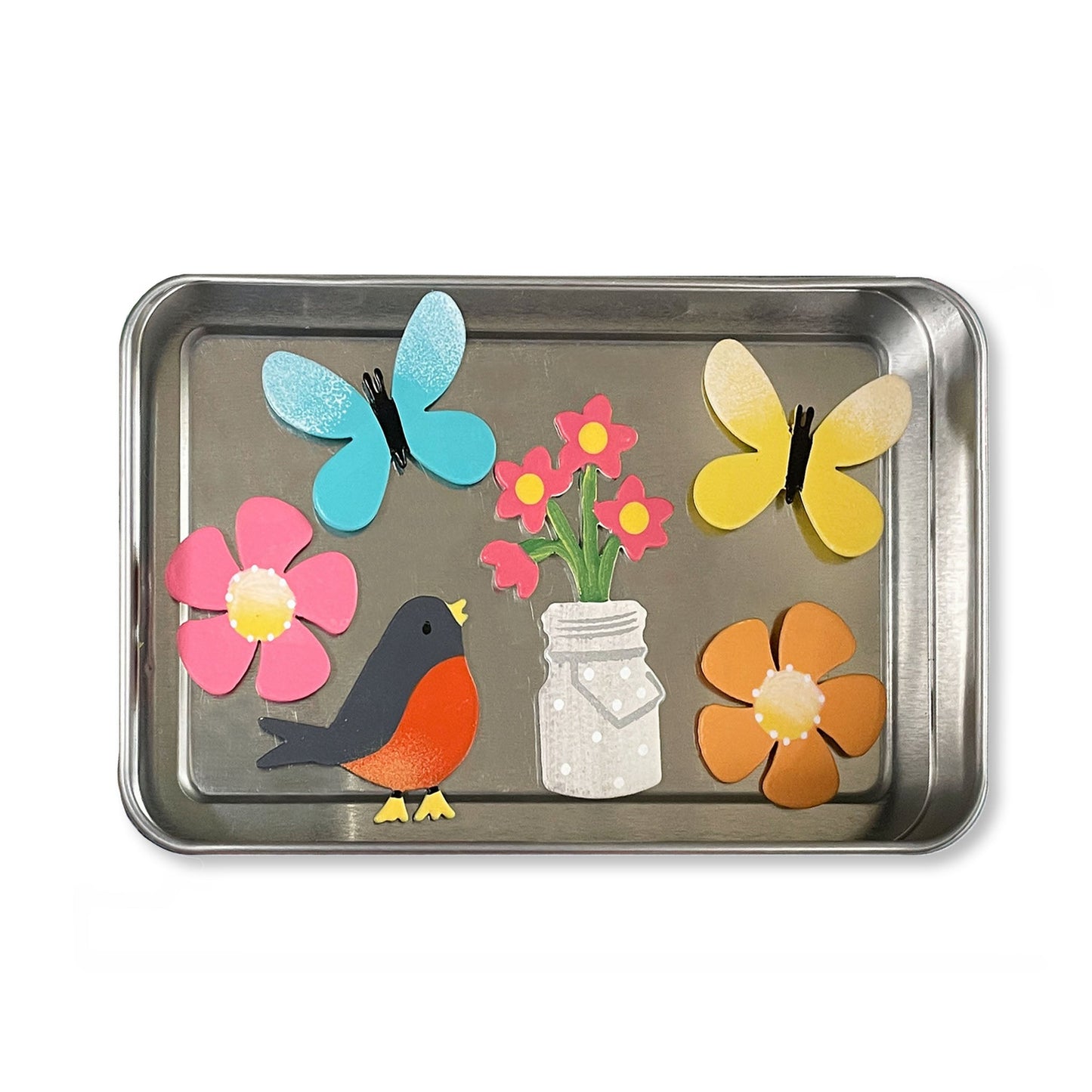 Schmetterlings- & Blütenmagnete (6-er Geschenkset)