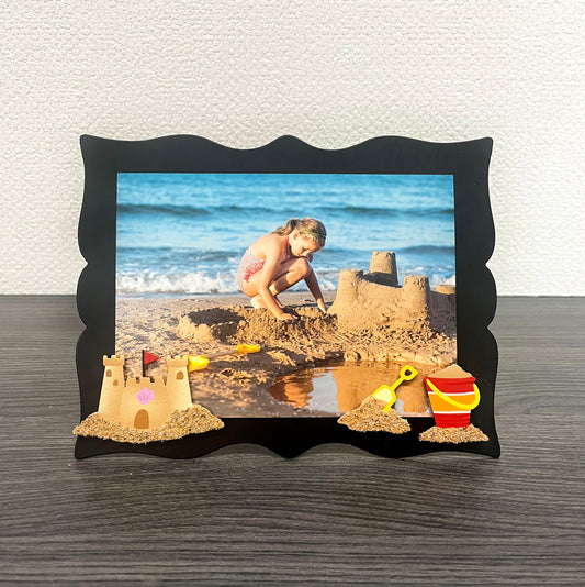 Sommertag am Strand - 3 Magnete mit echtem Sand