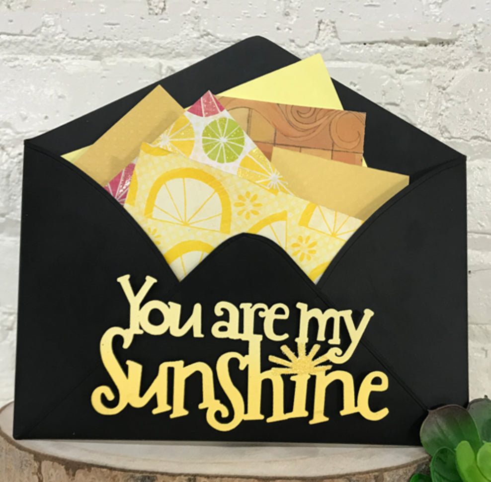 Magnetic decorative envelope, black