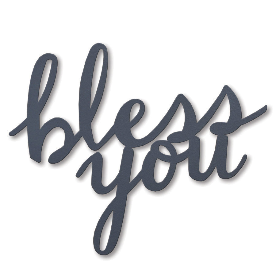"bless you" (sei gesegnet) Magnet, grau