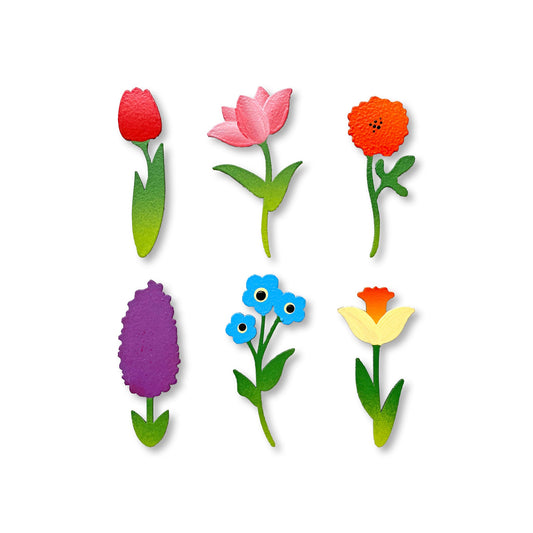 Frühlingsblumen Magnete (6-er Set)