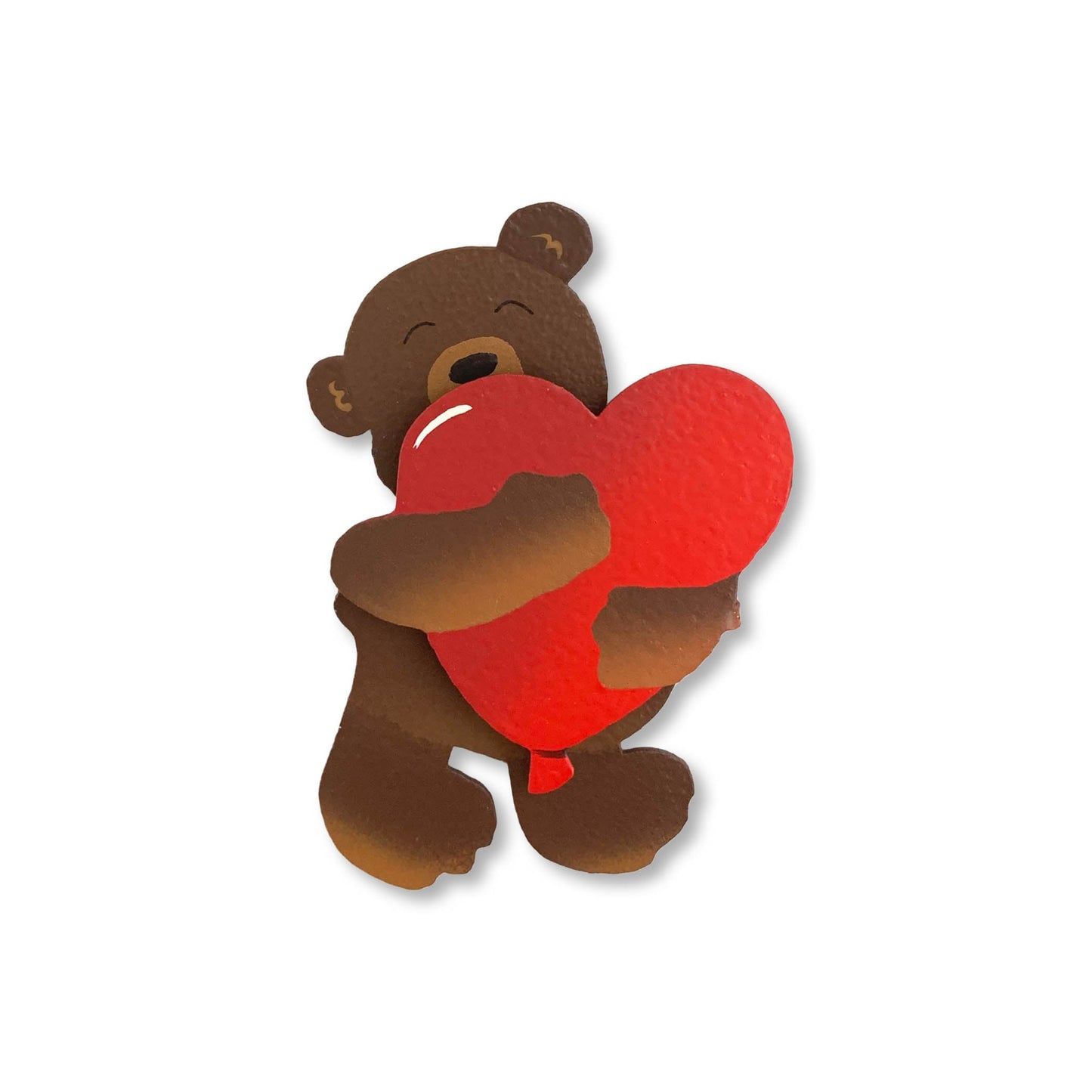 Knuffliger "Teddy mit Herz"-Magnet