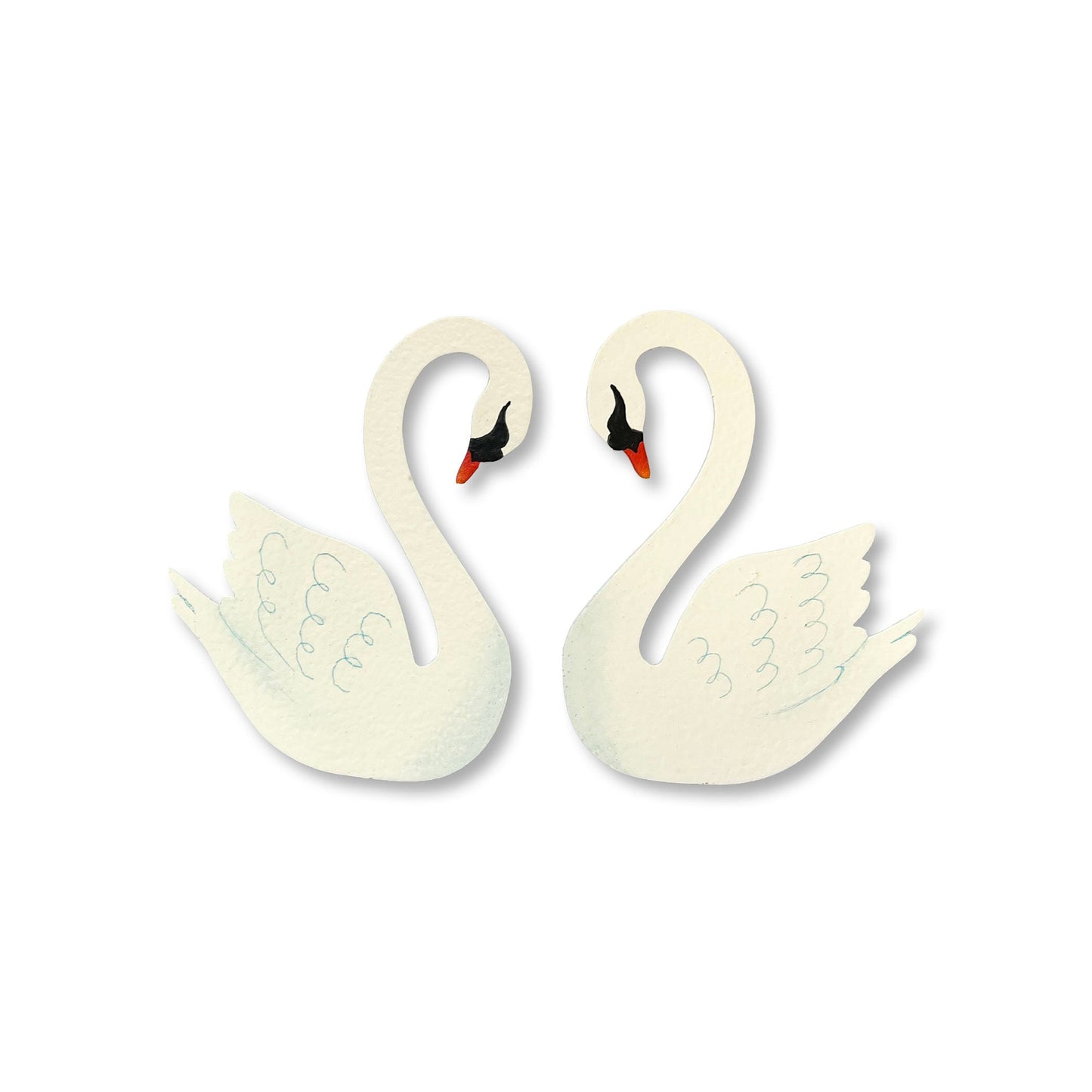 Swan magnets, set of 2