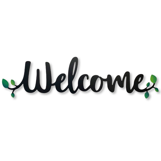 "Welcome"-Schriftzug zum dekorieren, schwarz