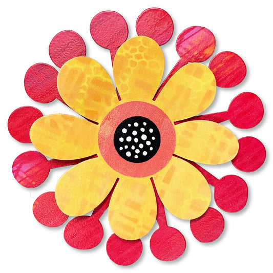 Rot-Gelbe Blume "Art Pop"