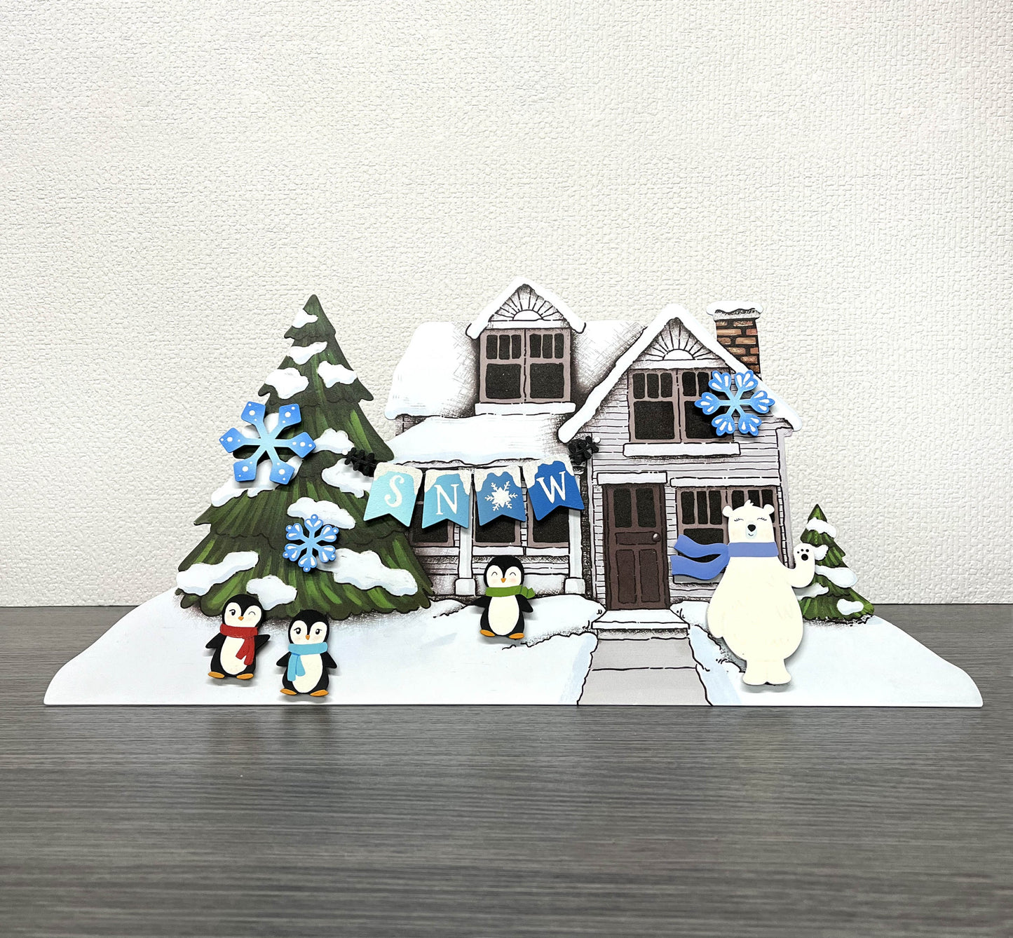 Glitzer Schneeflocken-Magnete, 3-er Set