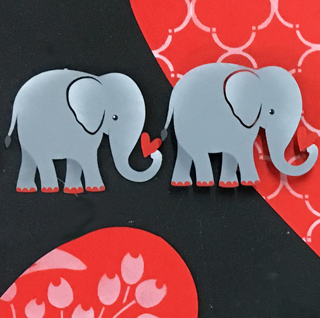 Elefant mit Herz Magnet