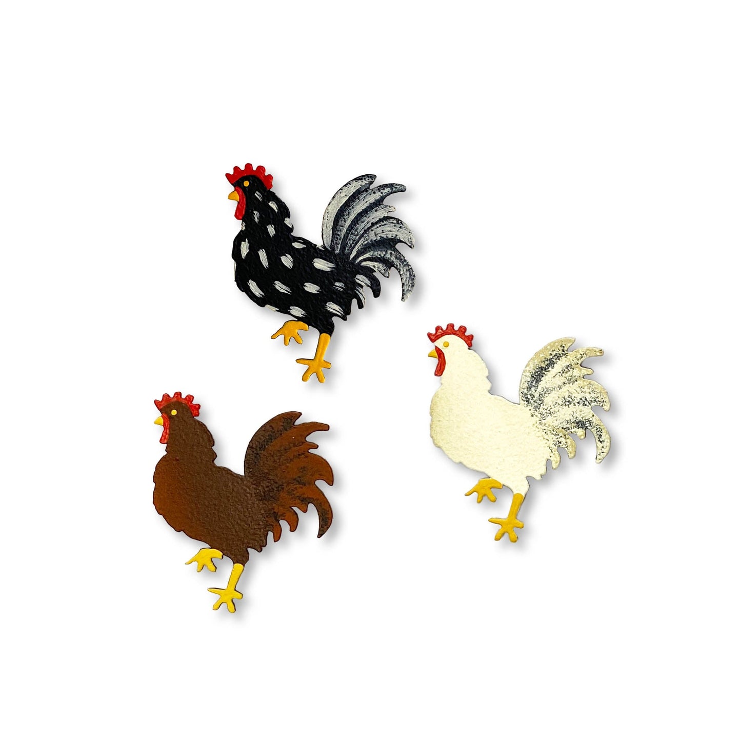 Rooster magnet, set of 3