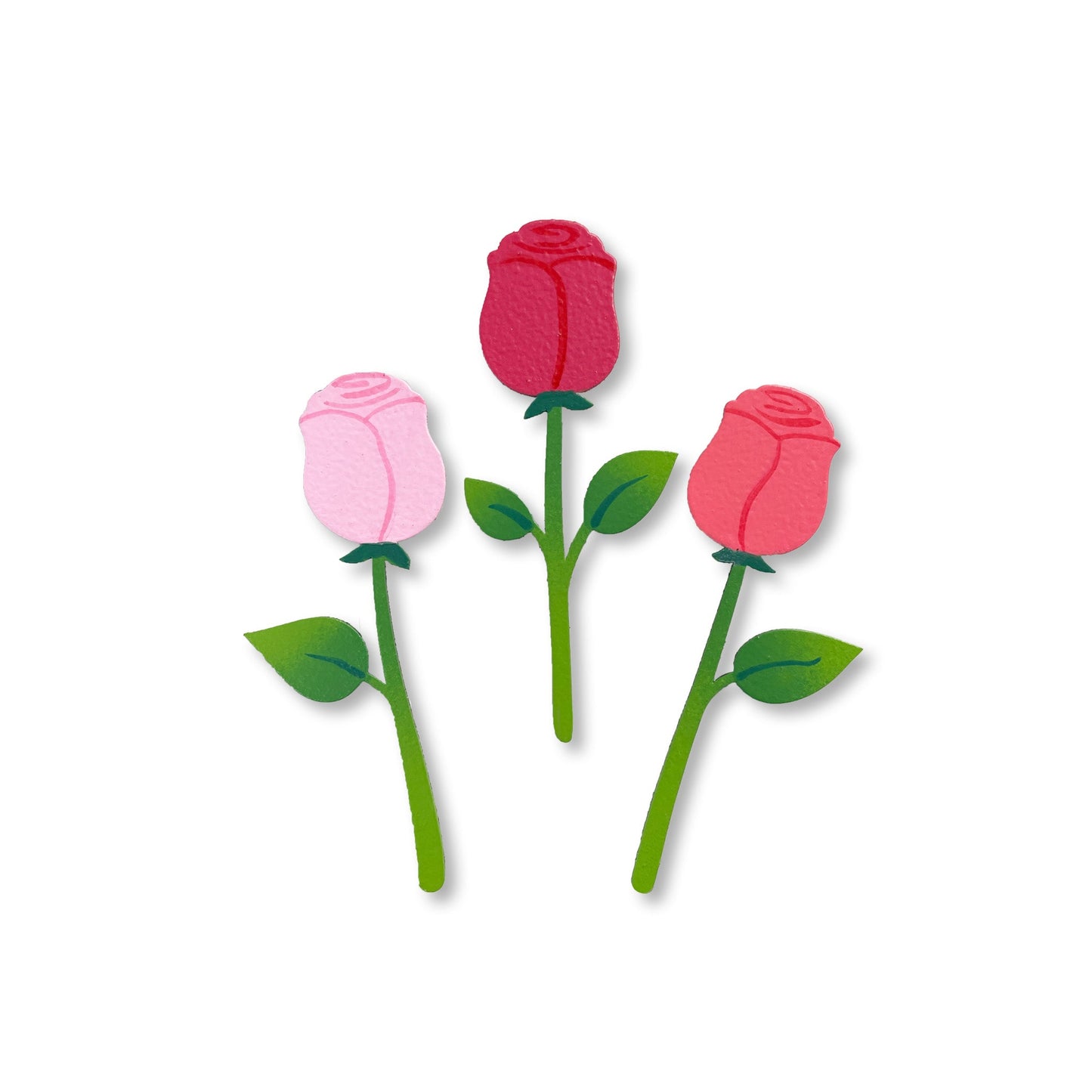 Rose magnets, set of 3